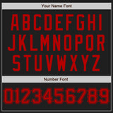 Custom Black Red Authentic Baseball Jersey