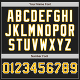 Custom Black Gold-White Authentic Baseball Jersey