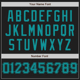 Custom Black Teal Authentic Baseball Jersey