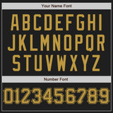 Custom Black Old Gold Authentic Baseball Jersey