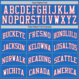 Custom Blue White-Red Authentic Throwback Basketball Jersey