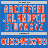 Custom Blue Orange-White Authentic Throwback Basketball Jersey