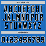 Custom Blue Black-White Authentic Throwback Basketball Jersey
