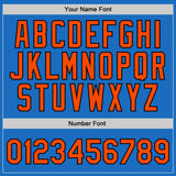 Custom Blue Orange-Black Authentic Throwback Basketball Jersey