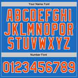 Custom Blue Orange-White Authentic Throwback Basketball Jersey