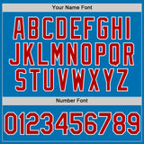 Custom Blue Red-White Authentic Baseball Jersey