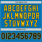Custom Blue Black-Yellow Authentic Baseball Jersey