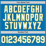 Custom Blue White-Yellow Authentic Baseball Jersey