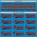 Custom Blue Navy-Orange Hockey Lace Neck Jersey