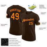 Custom Brown Bay Orange Performance T-Shirt