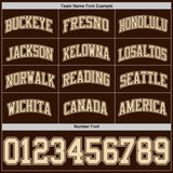 Custom Brown Cream Authentic Basketball Jersey