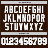 Custom Brown White-Gray Authentic Basketball Jersey