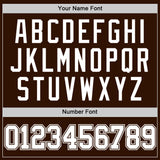 Custom Brown White Authentic Basketball Jersey