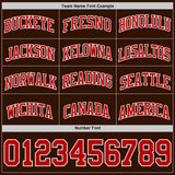 Custom Brown Red-White Authentic Basketball Jersey