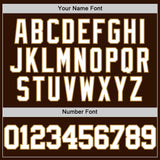 Custom Brown White-Old Gold Authentic Basketball Jersey