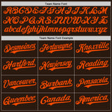 Custom Brown Orange Authentic Baseball Jersey