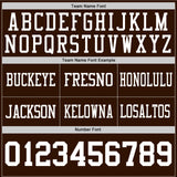 Custom Brown White Mesh Authentic Football Jersey