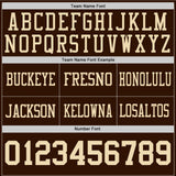 Custom Brown Cream Mesh Authentic Football Jersey