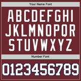 Custom Burgundy White-Navy Authentic Basketball Jersey