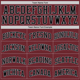 Custom Burgundy Black-Gray Authentic Basketball Jersey