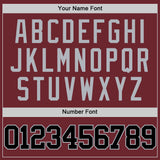 Custom Burgundy Black-Gray Authentic Basketball Jersey