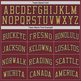 Custom Burgundy Navy-Old Gold Authentic Basketball Jersey