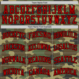 Custom Camo Red-Black Authentic Salute To Service Basketball Jersey
