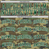 Custom Camo Green-White Authentic Salute To Service Basketball Jersey
