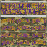 Custom Camo Purple-Gold Authentic Salute To Service Basketball Jersey