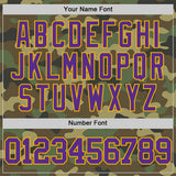 Custom Camo Purple-Gold Authentic Salute To Service Basketball Jersey