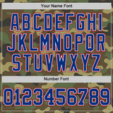 Custom Camo Royal White-Red Authentic Salute To Service Basketball Jersey