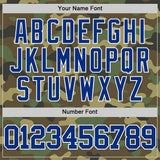 Custom Camo Royal-White Authentic Salute To Service Basketball Jersey