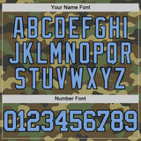 Custom Camo Light Blue Black-White Authentic Salute To Service Basketball Jersey