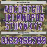 Custom Camo Purple-White Authentic Salute To Service Basketball Jersey