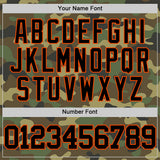 Custom Camo Black-Orange Authentic Salute To Service Basketball Jersey