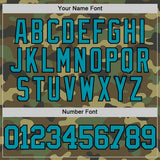 Custom Camo Teal-Black Authentic Salute To Service Basketball Jersey