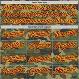 Custom Camo Crimson-Gold Authentic Salute To Service Baseball Jersey