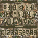 Custom Camo Olive-Cream 3D Woodland Camo Authentic Salute To Service Baseball Jersey