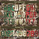 Custom Camo Vintage Mexican Flag-Cream 3D Woodland Camo Authentic Salute To Service Baseball Jersey