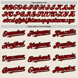 Custom Cream (Black White Pinstripe) Red-Black Authentic Baseball Jersey