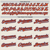 Custom Cream (Royal Orange Pinstripe) Orange-Royal Authentic Baseball Jersey