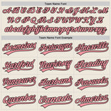 Custom Cream Medium Pink-Black Authentic Baseball Jersey