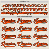 Custom Cream Orange-Black Hockey Lace Neck Jersey