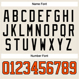 Custom Cream Orange-Black Hockey Lace Neck Jersey