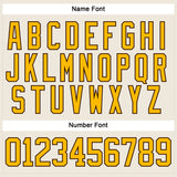 Custom Cream Gold-Brown Hockey Lace Neck Jersey