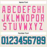 Custom Cream Teal Black-Pink Hockey Jersey