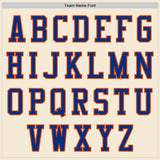 Custom Cream Royal-Orange Authentic Baseball Jersey