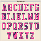 Custom Cream Pink-Navy Authentic Baseball Jersey
