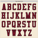 Custom Cream Crimson-Black Authentic Baseball Jersey