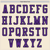 Custom Cream Purple-Black Authentic Baseball Jersey